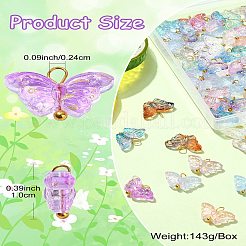 150Pcs 15 Colors Glass Charms&nbsp;PALLOY-CJ00040