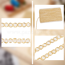 Polyester Thread & Filigree Braided Lace Trim&nbsp;OCOR-WH0097-13B