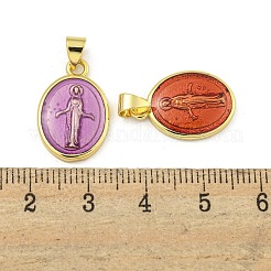 Rack Plating Brass Enamel Pendants&nbsp;KK-Z053-22G