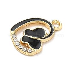 Alloy Enamel and Rhinestone Pendants&nbsp;FIND-C074-14KCG