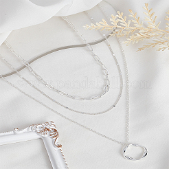 Brass 3 Layer Necklaces&nbsp;NJEW-LP0003-79S