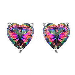 Brass Rhinestone Stud Earrings&nbsp;EJEW-BB64065-A