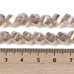 Electroplate Transparent Glass Beads Strands&nbsp;EGLA-B011-02A-PL02