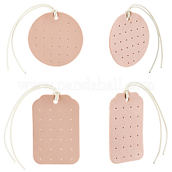 6Pcs 2 Styles PU Leather Hanging Earrings Displays Cards with Cord&nbsp;ODIS-SC0001-09