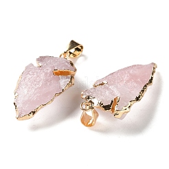 Raw Rough Natural Rose Quartz Pendants&nbsp;G-T073-23G-04