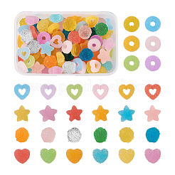 120Pcs 7 Style Resin Decoden Cabochons Accessories&nbsp;RESI-YS0001-07