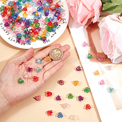 216Pcs 9 Colors UV Plating Acrylic Bead Caps&nbsp;MACR-SC0001-38
