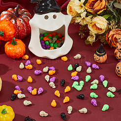 125Pcs 5 Colors Halloween Plastic Beads&nbsp;FIND-DC0006-32