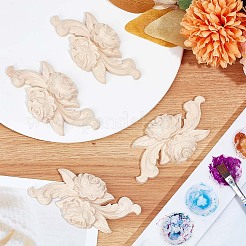 Wood Carved Appliques&nbsp;DIY-WH0032-28