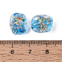 Handmade Foil Glass Beads&nbsp;FOIL-N035-02C