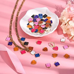 64Pcs 16 Style Alloy Enamel Charms&nbsp;ENAM-SZ0002-56