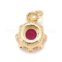 Brass Inlaid Clear Cubic Zirconia Charms&nbsp;KK-A161-34G-A
