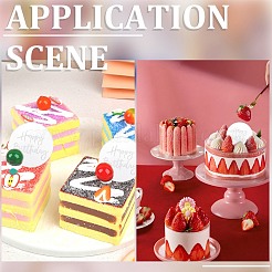 21Pcs Mirror Effect Acrylic Birthday Cupcake Insert Card Decoration&nbsp;AJEW-SP0001-65B