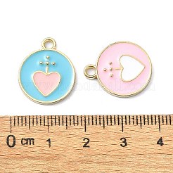 Rack Plating Alloy Enamel Pendants&nbsp;PALLOY-F308-01G