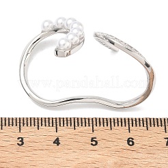 Brass Micro Pave Cubic Zirconia Cuff Open Rings&nbsp;RJEW-C158-03P