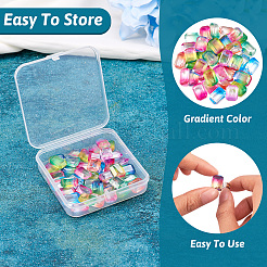45pcs 9 styles Gradient Color Transparent Resin Cabochons&nbsp;RESI-TA0003-11