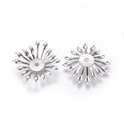 Tarnish Resistant Multi-Petal 316 Surgical Stainless Steel Bead Caps&nbsp;X-STAS-G196-03P
