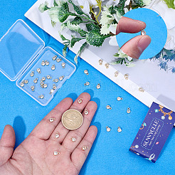 50Pcs Brass Micro Pave Clear Cubic Zirconia Charms&nbsp;ZIRC-SC0001-38
