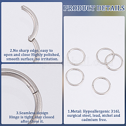 10Pcs 316L Stainless Steel Sleeper Earrings&nbsp;EJEW-BBC0001-56A
