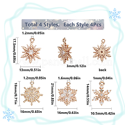 16Pcs 4 Style Brass Micro Pave Cubic Zirconia  Charm&nbsp;FIND-SC0004-62