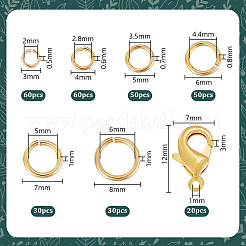 280Pcs 6 Style Brass Jump Rings&nbsp;FIND-PH0022-72