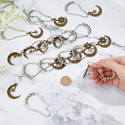 16Pcs 2 Style Iron Shower Curtain Rings for Bathroom&nbsp;HJEW-FH00117