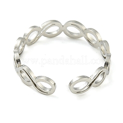 304 Stainless Steel Adjustable Open Rings&nbsp;RJEW-S237-02P