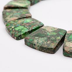 Towanite and Imperial Jasper Graduated Beads Strands&nbsp;G-P296-B01