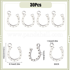 30Pcs 201 Stainless Steel Charms&nbsp;STAS-SC0009-19