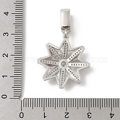 Brass Micro Pave Cubic Zirconia Pendants&nbsp;KK-U047-10P