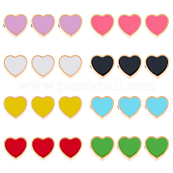 96Pcs 8 Colors Alloy Enamel Beads&nbsp;FIND-SC0015-37