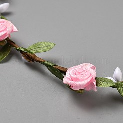 Polyester Artificial Rose Garland Headbands Hair Vine&nbsp;AJEW-WH20019-03D
