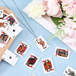 24Pcs 6 Styles Printed Acrylic Pendants&nbsp;OACR-DC0001-65