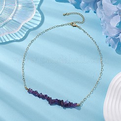 Natural Amethyst Chip Bib Necklaces&nbsp;NJEW-JN04950-05