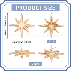 2Pcs Star Alloy Lapel Pins for Backpack Clothes&nbsp;JEWB-PH0001-74KCG