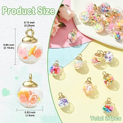 27Pcs 9 Styles Glass Pendants&nbsp;FIND-YW0008-07