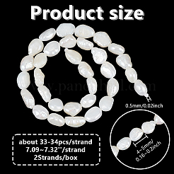 2 Strands Natural Cultured Freshwater Pearl Beads Strands&nbsp;PEAR-GO0001-28
