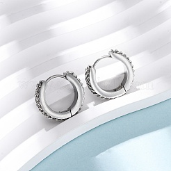 304 Stainless Steel Hoop Earrings&nbsp;EJEW-D331-16P