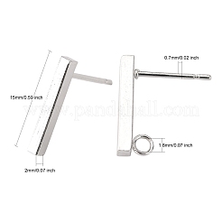 304 Stainless Steel Stud Earring Findings&nbsp;STAS-G224-21S-02