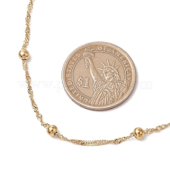 304 Stainless Steel Ball Singapore Chain Necklaces&nbsp;NJEW-JN05168
