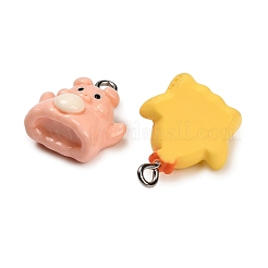 Animal Theme Opaque Resin Pendants&nbsp;RESI-B047-06