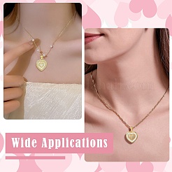 2Pcs 2 Styles Brass Pave Natural Shell Pendants&nbsp;KK-CJ0003-40B