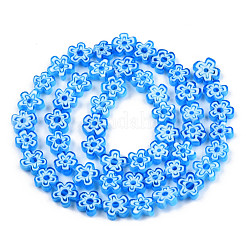 Handmade Millefiori Glass Bead Strands&nbsp;LAMP-N029-017B-03