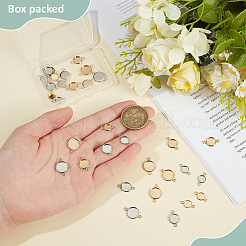 36Pcs 6 Styles Brass Connector Cabochon Settings&nbsp;KK-BC0015-25