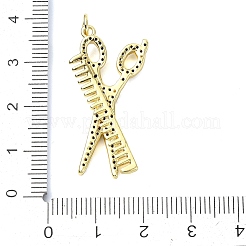 Brass Micro Pave Cubic Zirconia Pendants&nbsp;KK-H270-04G