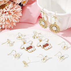 28Pcs Bowknot Shape Brass Earring Hook&nbsp;DIY-SP0001-06G