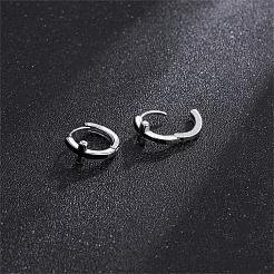 316 Stainless Steel Cross Hoop Earrings for Men Women&nbsp;EJEW-SZ0001-98