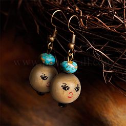 30Pcs Natural Wood Beads&nbsp;WOOD-FG0001-15A