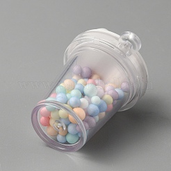 Transparent Resin Cat Ear Bottle Pendants&nbsp;RESI-WH0021-65D