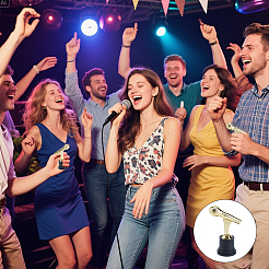24Pcs Plastic Microphone Trophy Sculpture Display Decorations&nbsp;DJEW-FH0001-44